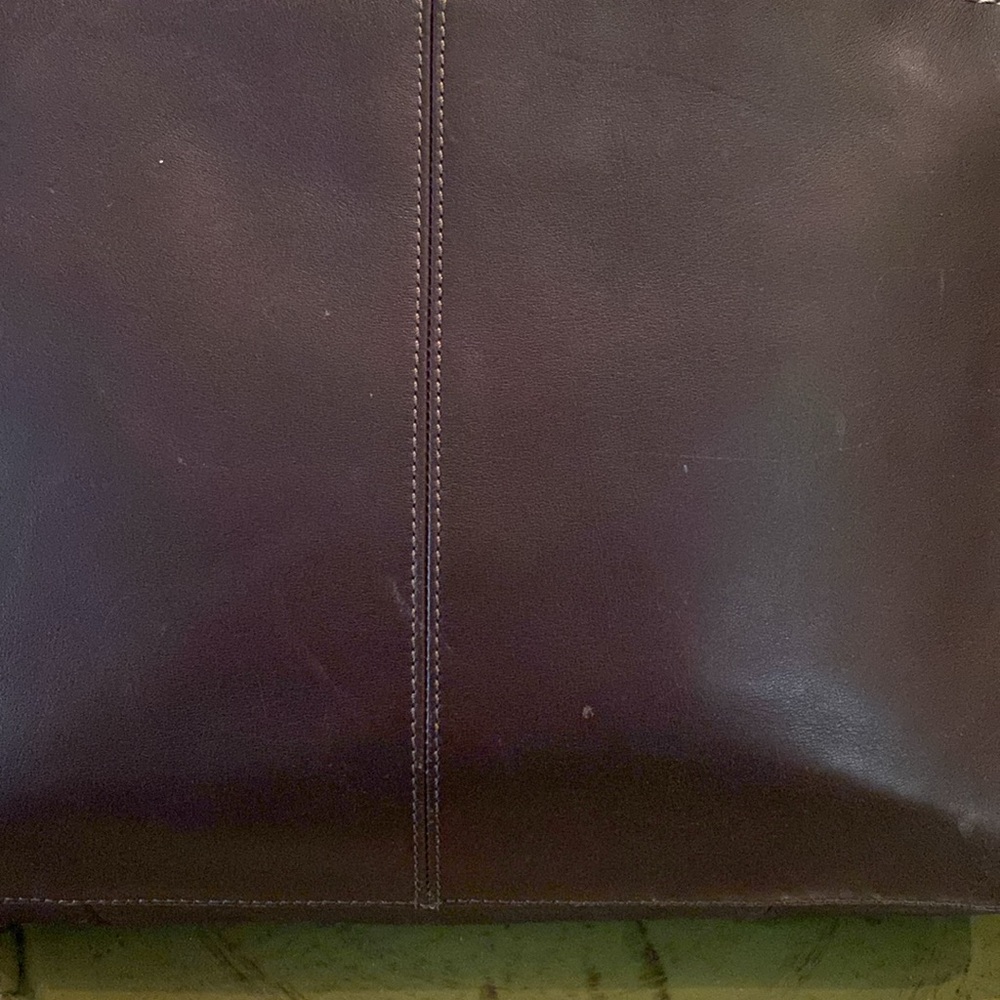 Coach Brown Leather Top Handle Turnlock Pocket Zipper Satchel Shoulder Bag - Picture 4 of 16